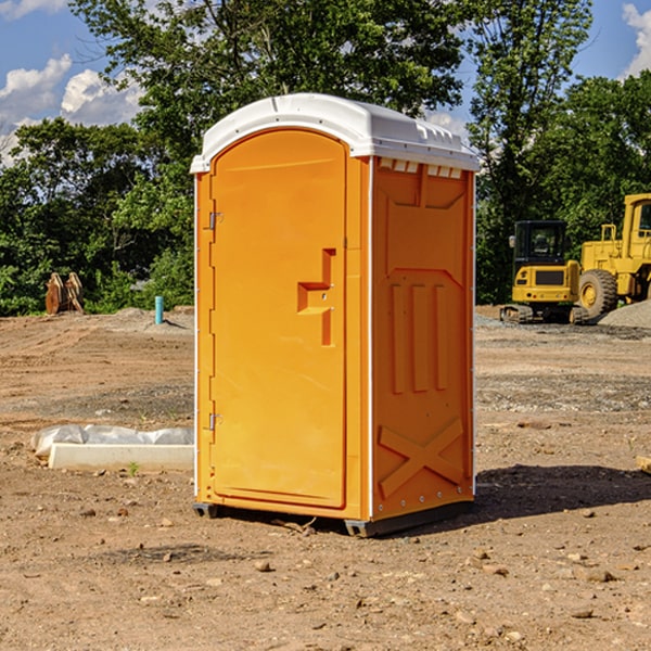 how often are the portable restrooms cleaned and serviced during a rental period in Rockfall CT